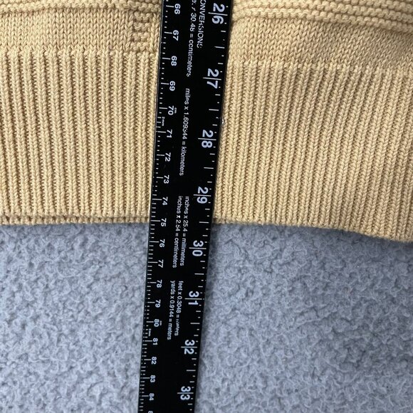 VTG Izod Sweater Men XL Yellow Block Pattern Knit Crewneck - Picture 5 of 8